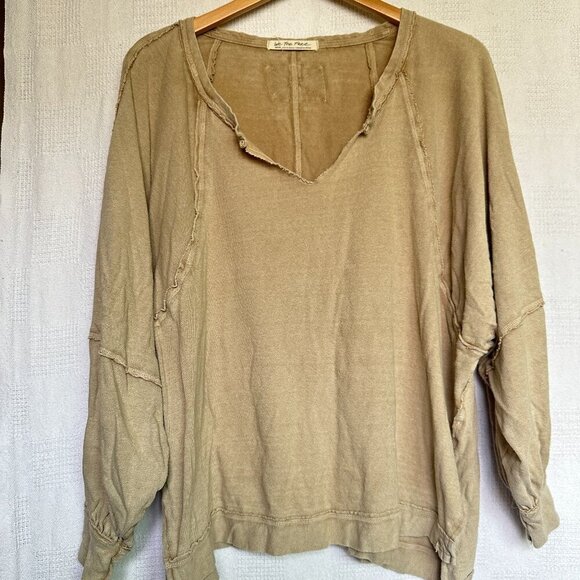 We The Free Oversized Brown Top Sz M - Picture 3 of 7